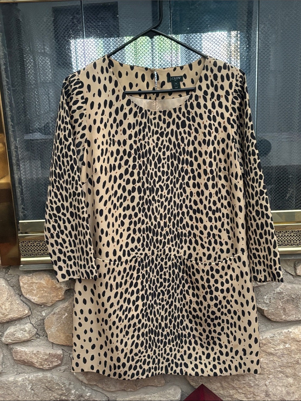 J. Crew Beige Leopard Print Tunic Dress